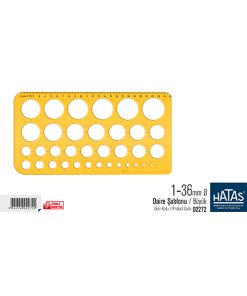 Hatas Daire Şablonu 1-36 mm Büyük