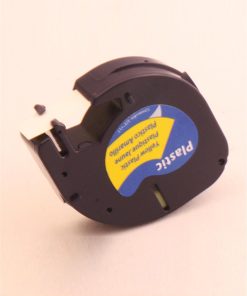 Krt-Muadil 12 mm Sarı Üzerine Siyah Plastik 4 Metre