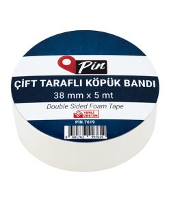 PİN ÇİFT TARAFLI KÖPÜK BANT ASKILI 5 M x 38